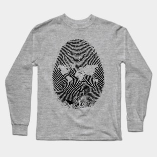 World Fingerprint Design Gift Long Sleeve T-Shirt